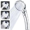 High Pressure 3 Setting Shower Head, Handheld Shower Head with Ultra-Long Stainless Steel Hose, Anti-clog Anti-leak Water Saving Shower Head (Without Holder)