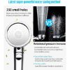 High Pressure 3 Setting Shower Head, Handheld Shower Head with Ultra-Long Stainless Steel Hose, Anti-clog Anti-leak Water Saving Shower Head (Without Holder)