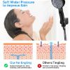 Shower Head, 5 Settings High Pressure Shower Head with Handheld, Water Saving, Anti-Leak and Adjustable, 3PCS