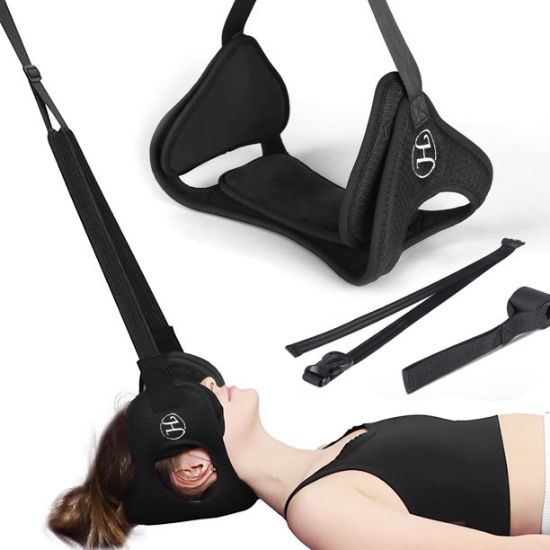 Neck Stretcher, Cervical Traction Device, Adjustable Cord Neck Hammock for Neck Pain Relief