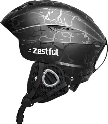 Ski Helmets, Snowboard Helmets, Removable Inner Lining, and Ear Pads Sports Helmets, Black, M