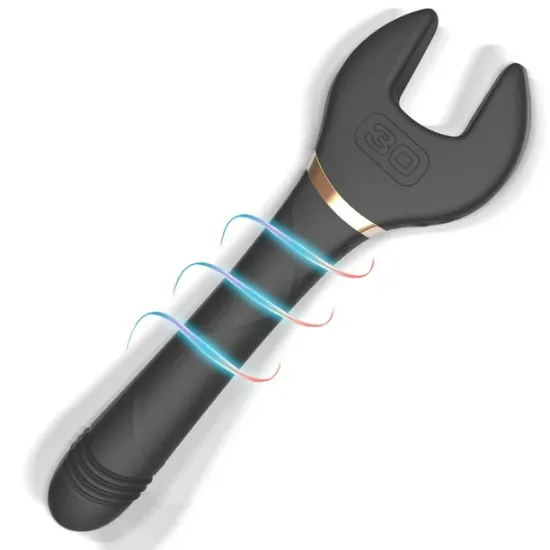 Thrusting Vibrator Wand, Mini Bullet Vibrator, G Spot Vibrator Wrench Sex Toys for Women, Adult Toys with 10 Vibration Modes, Black