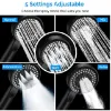 GINIHOMER 5 Settings High Pressure Shower Head with Shower Cap, Rain Shower Head with Handheld, Water Saving, Anti-Leak, and Adjustable